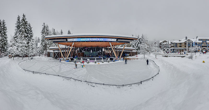 Let's adventure Whistler Olympic Plaza.