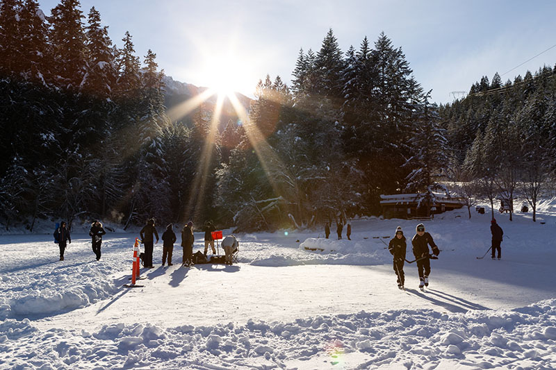 Winter in Pemberton, dining. 